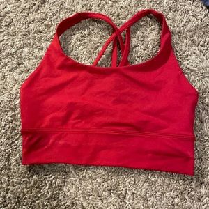 Lululemon red sports bra
